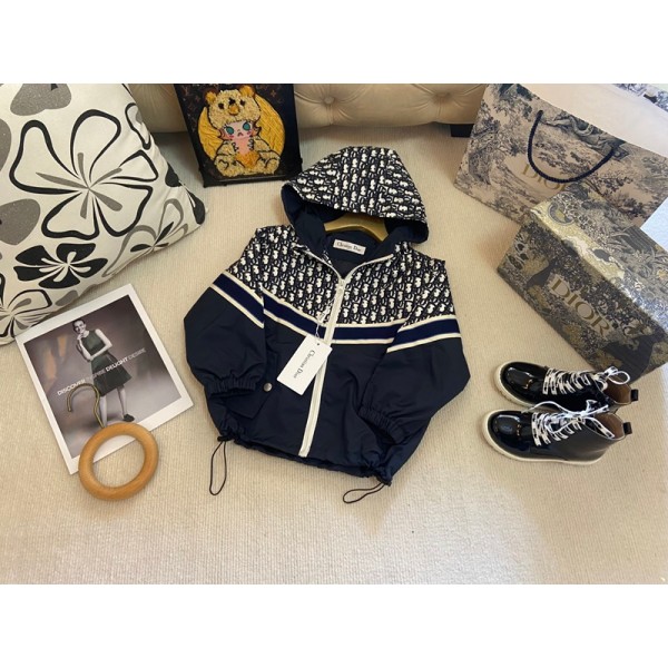 Dior ディオールブランドキッズマウンテンパーカー ジュニア 子供ウインドブレーカー 春秋ジャケット 子供コート 上着 子供服 おしゃれ ファッション 高品質 90¬160cm