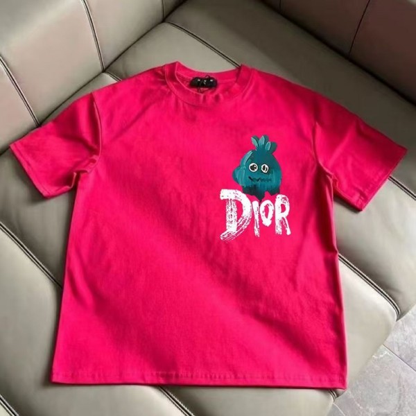 ハイブランドDior ディオールペア揃いtシャツ 夏tシャツ キッズ服 110-160cm ブランドかわいい ブランド親子服 コピー 激安屋20代 30代40代tシャツ 激安パロディ S-3XL