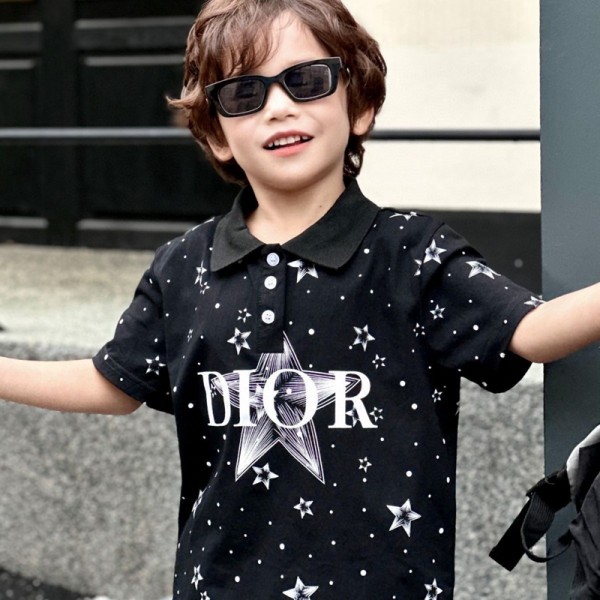 Dior ディオールブランド 子供服 男の子 夏服 半袖 ポロシャツ ハーフパンツ 女の子 上下セット カジュアル フォーマル 半袖Tシャツ ショートパンツ 2点セット 小学生 入学式 卒業式 七五三 通園 通学 90-150cm
