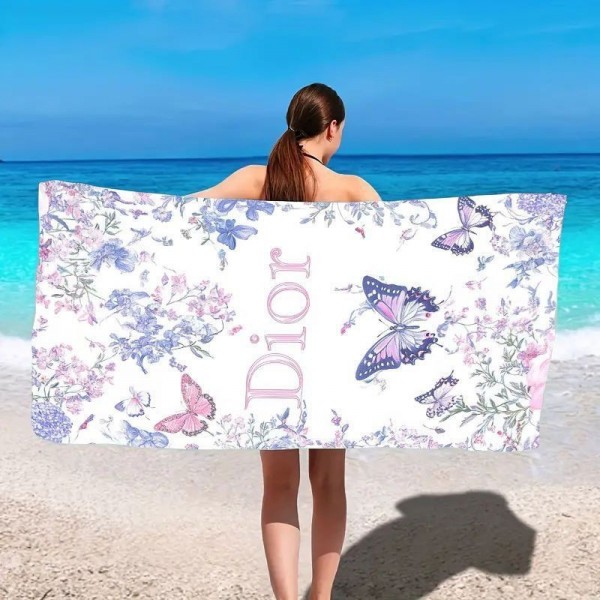 Dior ディオールビーチタオル 激安 ハイブランド多用途タオルハイブランドスポーツタオル ギフト速乾タオルブランド 人気 女性