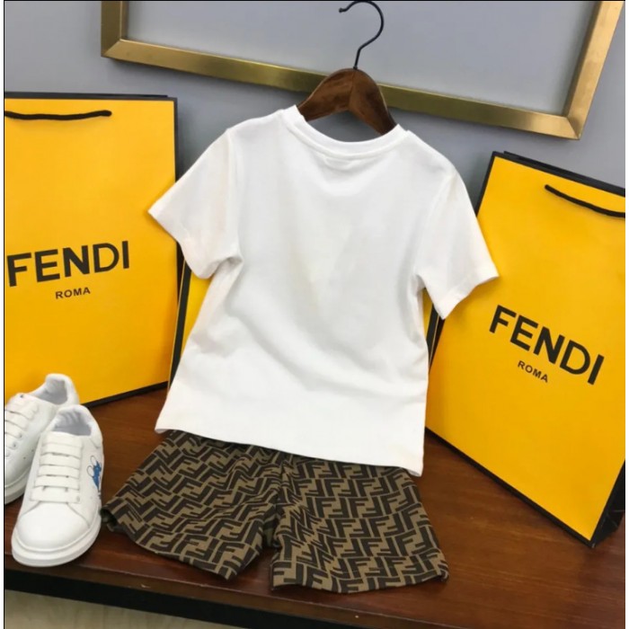 FENDIハイブランドtシャツ ズボン スーツ 夏 キッズ フェンディ