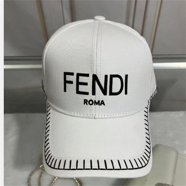 フェンディブランド野球帽 レディースメンズ ハット FENDI シンプル 日焼け止め キャップ 帽子 カップル 小顔効果 ハット ハンチング