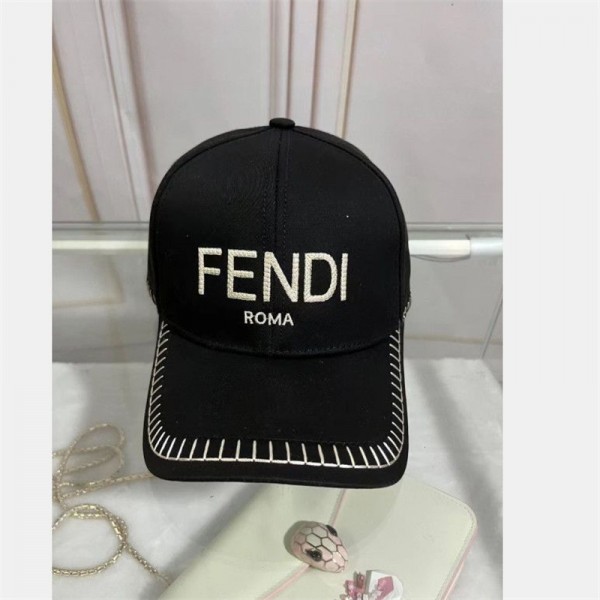 フェンディブランド野球帽 レディースメンズ ハット FENDI シンプル 日焼け止め キャップ 帽子 カップル 小顔効果 ハット ハンチング