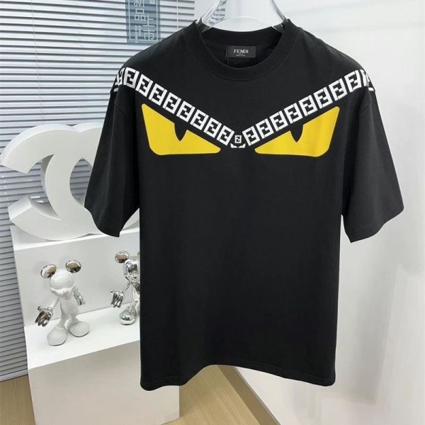 Fendi フェンデイブランド半袖tシャツハイブランドtシャツ偽物レディースメンズブランドtシャツ上着カジュアル20代 30代40代tシャツ 激安パロディ