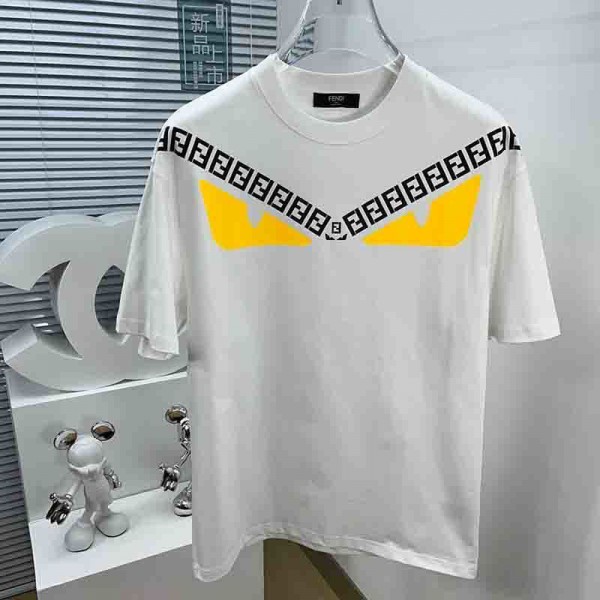 Fendi フェンデイブランド半袖tシャツハイブランドtシャツ偽物レディースメンズブランドtシャツ上着カジュアル20代 30代40代tシャツ 激安パロディ