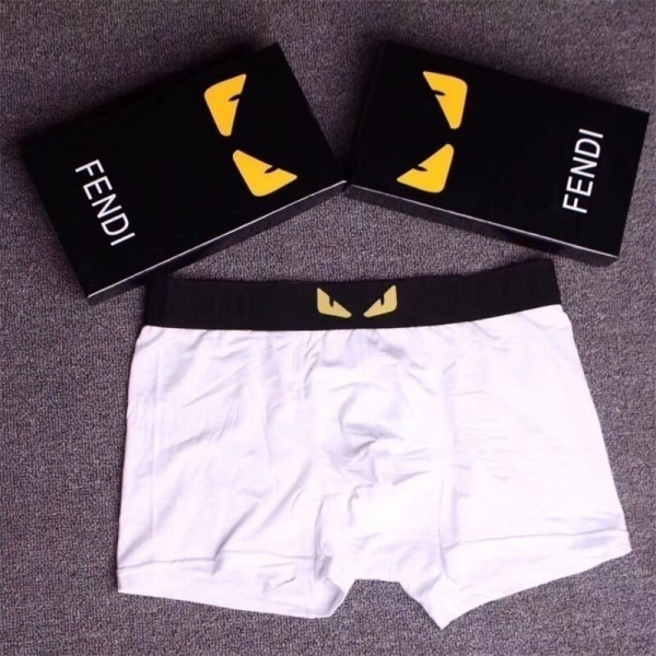 FENDI フェンディ ブランド 男性 四角ボクサー ショーツ 下着 セット 潮流コットンインナーパンツファッションボクサーブリー メンズ M - 2XL