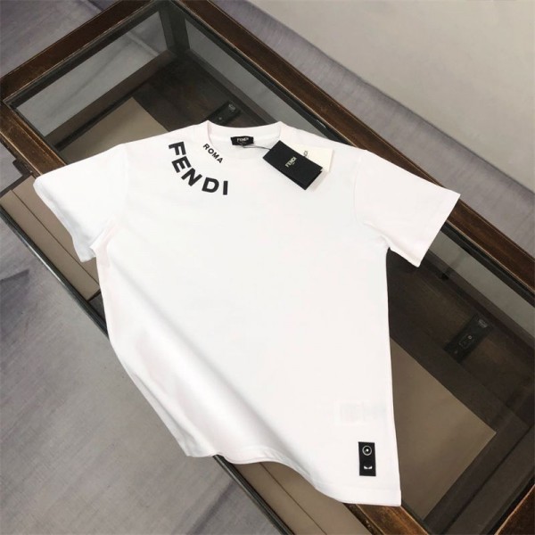 Fendi フェンディブランドtシャツオーバーサイズハイブランド半袖tシャツ男女兼用韓国 パチモン tシャツTシャツカットソーペアカップルS - 5XL