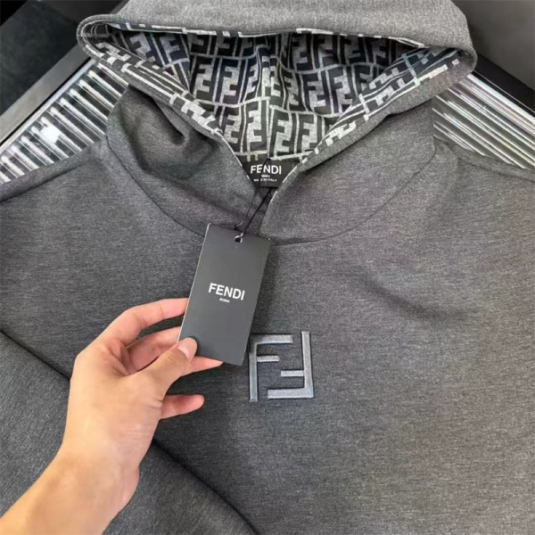 Fendi フェンディオーバーサイズパーカーブランドハイブランド秋冬服パーカーブランドスウェット上着ゆったりメンズ 服 コピー L - 4XL