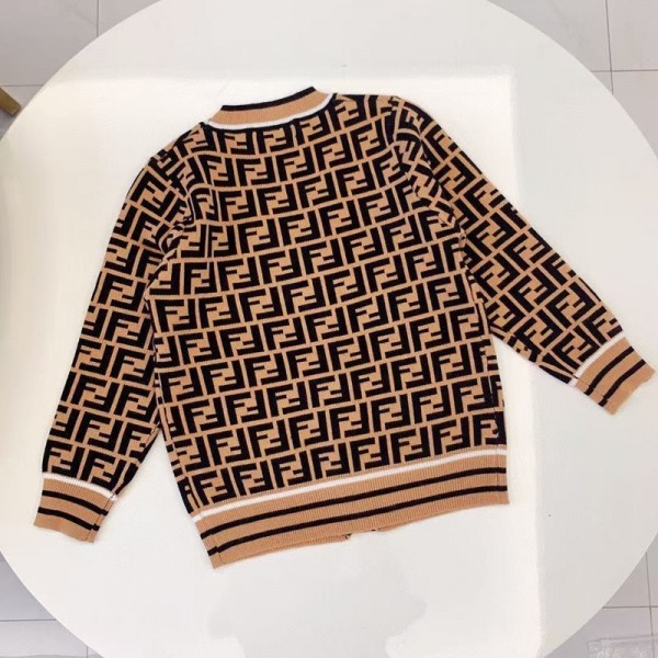 Fendi フェンディブランド子供服 カーディガン キッズ 男の子 Vネック 女の子 ニットセーター 90-150cm 長袖 綿 スクールコート 春秋冬 無地 学生 通園通学 セミフォーマル 発表会 ボーイズ 防寒 