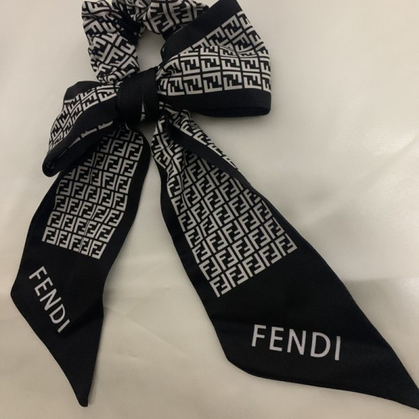 Fendi フェンディブランドかわいいリボンヘアゴム 女性アクセサリー ブランドヘアシュシュ 髪アレンジ ボリューム シュシュ ハイブランド