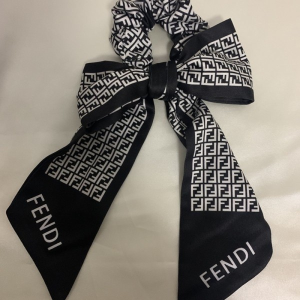 Fendi フェンディブランドかわいいリボンヘアゴム 女性アクセサリー ブランドヘアシュシュ 髪アレンジ ボリューム シュシュ ハイブランド