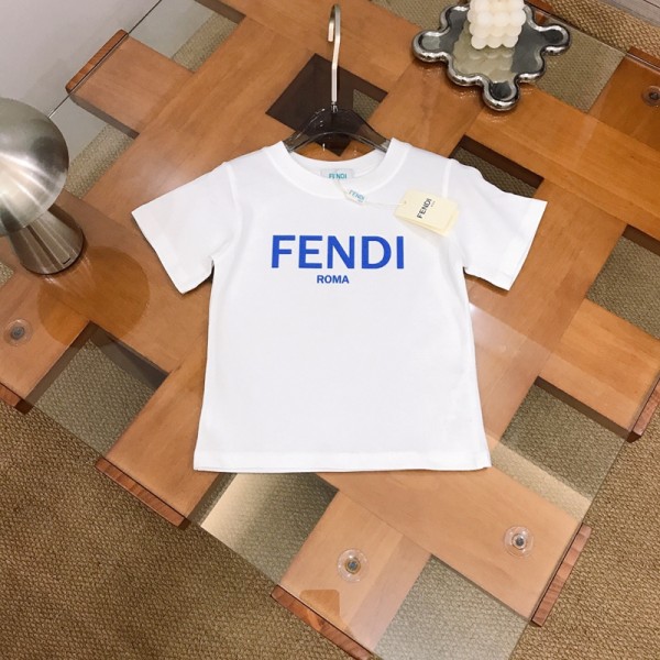 Fendi フェンディハイブランドペアルック tシャツ 親子 トップス コーデ 夏 半袖 シャツ 親子 T-shirt 家族 お揃い tシャツ ママ パパ 男の子 女の子 キッズ tシャツ 子ども服 出産祝い 記念日 プレゼント Tシャツ