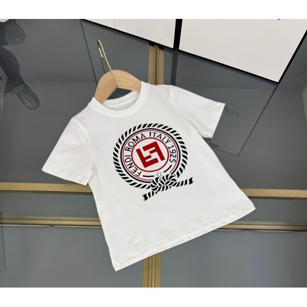 ハイブランド フェンディ Fendi 子供服 半袖ｔシャツショートパンツ カジュアルセット 2点上下セット 春 夏 半袖 ガールズ Tシャツ ショーツ ジュニア服 プリント柄 可愛い 通園通学 接触冷感 90-160cm