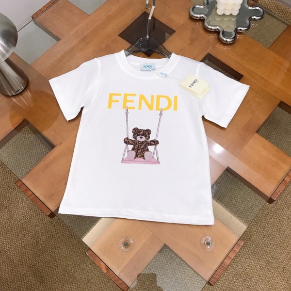 Fendi フェンディブランドペアルック tシャツ 親子 夏服 トップス コーデ 夏 半袖 親子 T-shirt 家族 お揃い tシャツ 90-160cm 男の子 女の子 キッズ tシャツ 子ども服 s¬3xl 出産祝い 記念日 プレゼント 可愛い スイカ