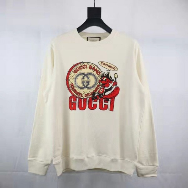 ハイブランドグッチパーカーファッション高品質 Gucci プルオーバー ドロップショルダー oversize トレーナー カジュアル 肌に優しい スウェット 上着 男女兼用