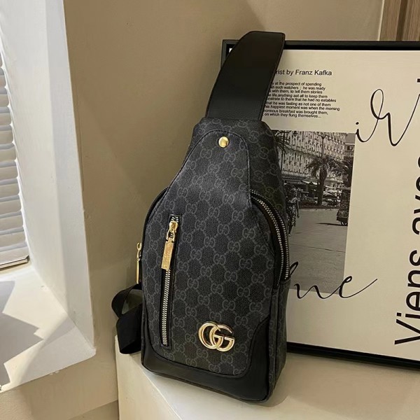 グッチブランドボディバッグ 軽量 スポーツショルダーバッグ Gucci定番プリントロゴ 肩掛けバッグ ウェストポーチ 多機能 防水 スポーツバッグ 斜めがけカバン 自転車 旅行  通勤