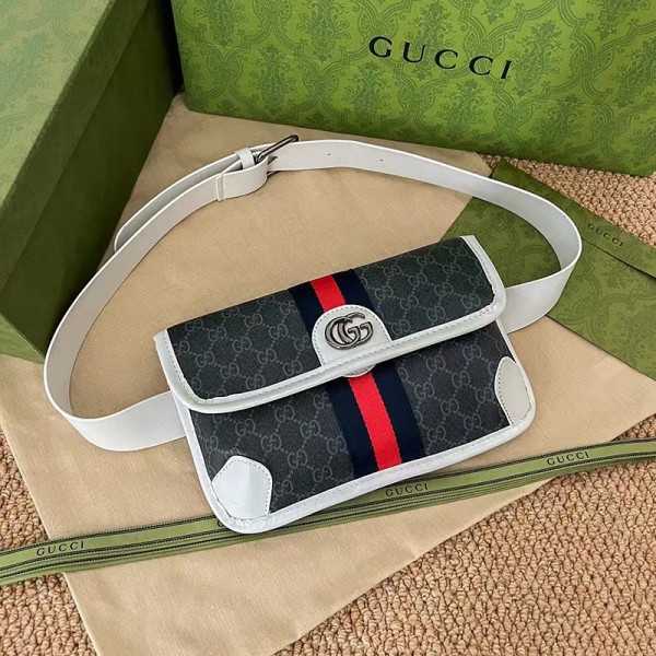 グッチブランドボディーバッグ Gucci定番プリントロゴ斜め掛けカバー ウェストポーチ 多機能 防水 スポーツバッグ 斜めがけカバン 自転車 旅行 通勤