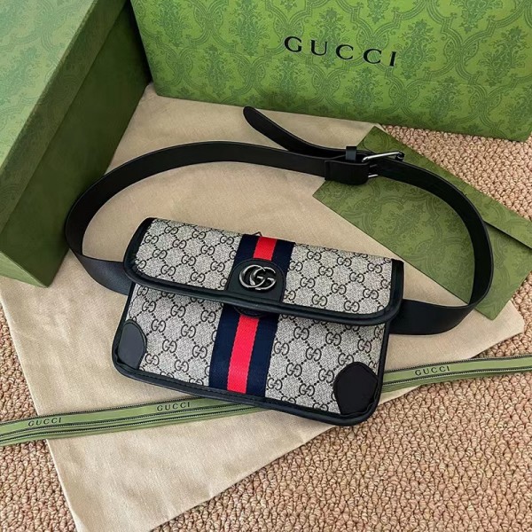 グッチブランドボディーバッグ Gucci定番プリントロゴ斜め掛けカバー ウェストポーチ 多機能 防水 スポーツバッグ 斜めがけカバン 自転車 旅行 通勤