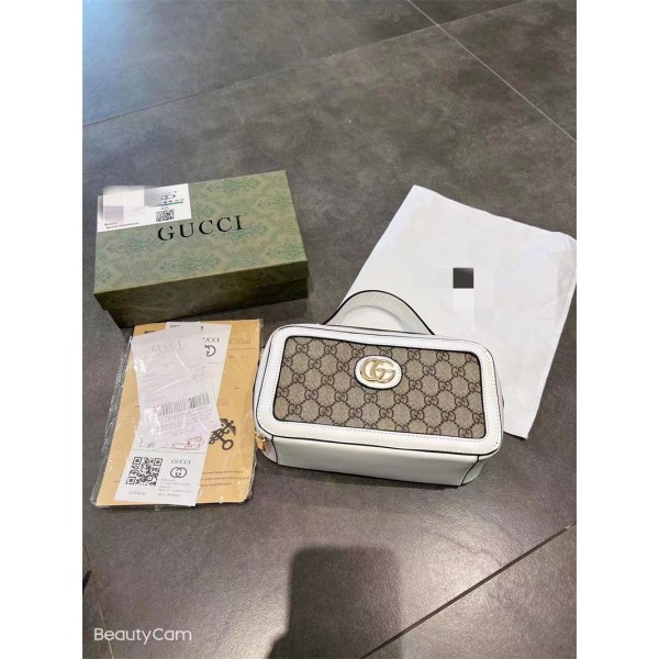 グッチブランドハンドバッグ Gucci 定番ロゴ 高品質 手持ちバッグ 女性 大人っぽい 上品 ミニバッグ カバン 化粧品 収納バッグ 多機能バッグ