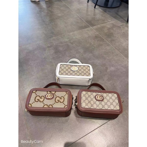 グッチブランドハンドバッグ Gucci 定番ロゴ 高品質 手持ちバッグ 女性 大人っぽい 上品 ミニバッグ カバン 化粧品 収納バッグ 多機能バッグ