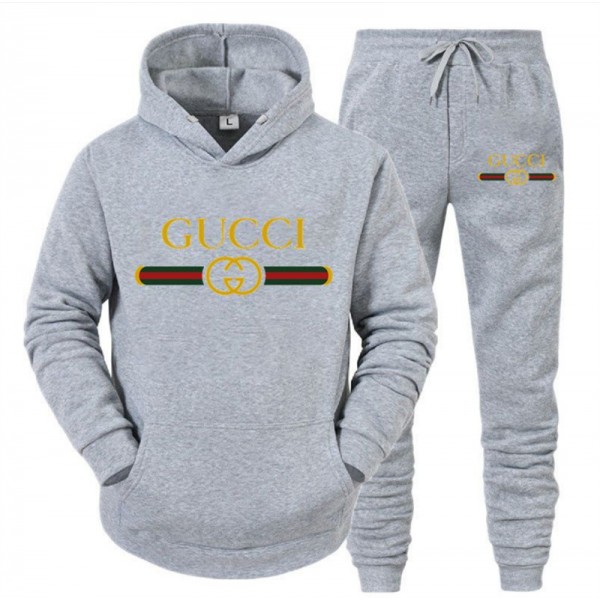 グッチ パーカー長パンツ セットアップハイブランドGUCCI シンプル 高品質 フード付きプルオーバー ストレッチ長ズボン セット服 カジュアル 男女通用 服 普段着