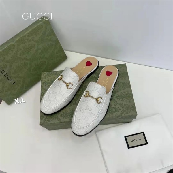 グッチブランドローファー靴 Gucciレディース おしゃれ サンダル シューズ 春夏秋 可愛い ローファー スリッポン 軽量 かかとなし靴