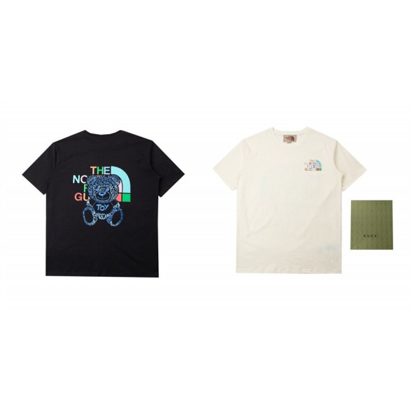 グッチブランドtシャツ 夏 ザノースフェイス シンプル 半袖 tシャツ かわいい コットン 肌に優しい tシャツ レディースメンズ人気 tシャツ 