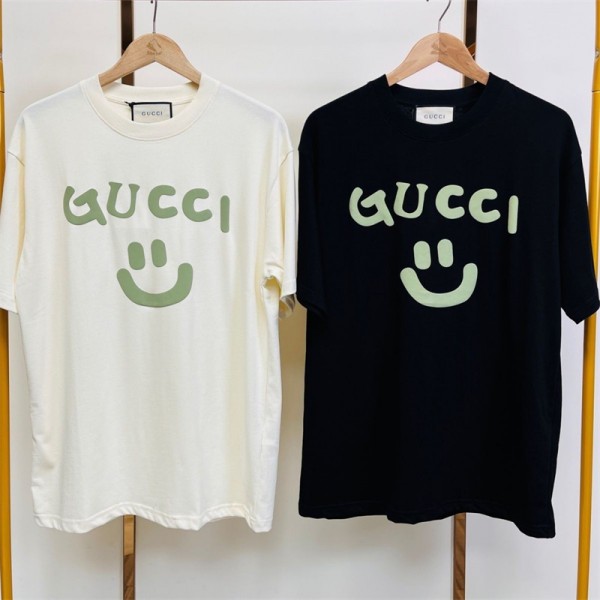 ブランドGucci グッチ半袖tシャツハイブランドtシャツ偽物レディースメンズブランドtシャツゆっとりおしゃれかわいい笑顔癒しオーバーサイズ20代 30代40代tシャツ 激安パロディ