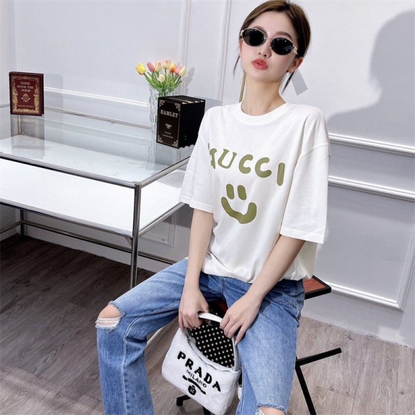 ブランドGucci グッチ半袖tシャツハイブランドtシャツ偽物レディースメンズブランドtシャツゆっとりおしゃれかわいい笑顔癒しオーバーサイズ20代 30代40代tシャツ 激安パロディ