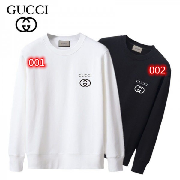 Gucci グッチブランド白黒 長袖 丸首 tシャツブランドtシャツ高品質大人の上質Tシャツtシャツ ユニセック ブランド