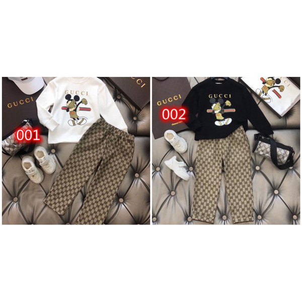 Gucci グッチ 子供服 ２点セット パーカー パンツ 潮流 裏起毛 秋冬 人気