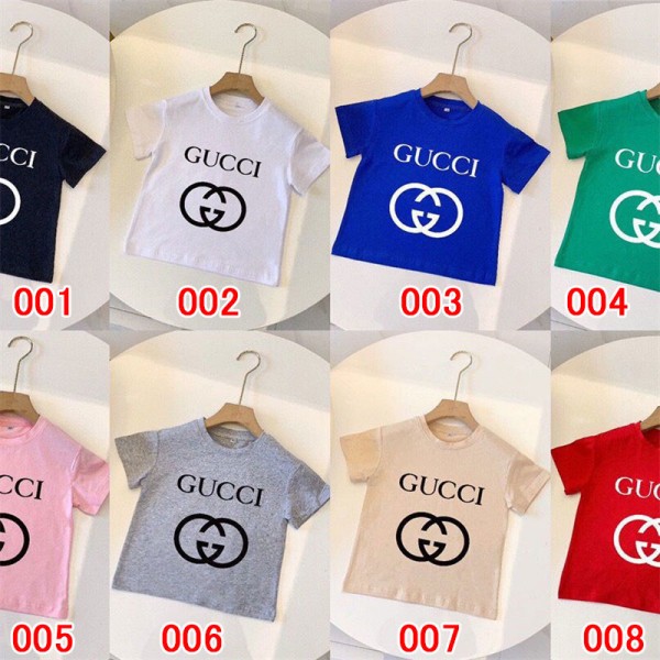 Gucci グッチ子供tシャツハイブランド春夏tシャツ キッズ服ブランドかわいいブランドtシャツ上着カジュアル大人の上質Tシャツ