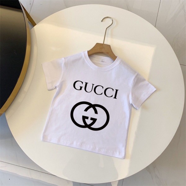 Gucci グッチ子供tシャツハイブランド春夏tシャツ キッズ服ブランドかわいいブランドtシャツ上着カジュアル大人の上質Tシャツ