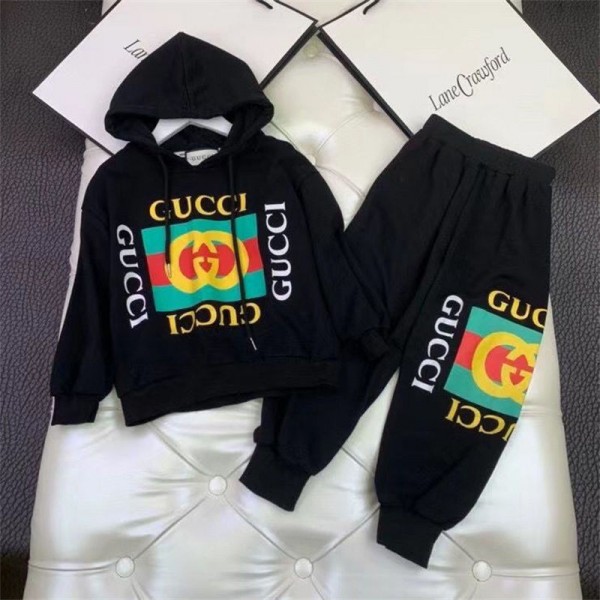 Gucci グッチハイブランドジャージ 上下セット キッズ ボーイズ 男の子 子供服 2点セット 長袖 プルオーバー スウェットシャツ 100 - 160cm パーカー トレーニングウェア セット カジュアル 通学 通園 春 秋 冬