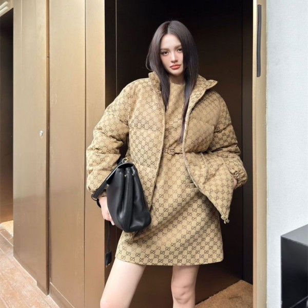 Gucci グッチブランドメンズ 中綿ジャケット 防風 防寒ジャケット 大きいサイズ ゆる カジュアル 棉服 ライトダウン 軽量 レディース 厚手 個性 通勤ブルゾン アウター シンプル かっこいい S - L