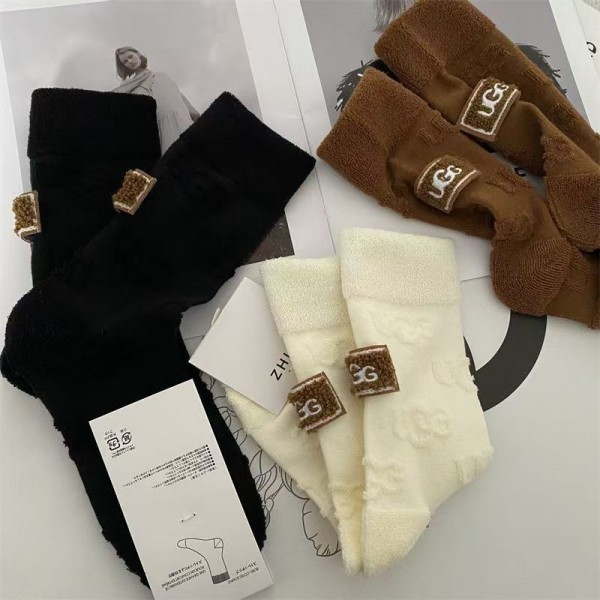 アグブランド ソックス 大人気コットン 靴下 メンズ 通気性ブランド UGG ミドルソックス 高品質ブランド厚手ソックス 男女兼用 ファッション 3足セット