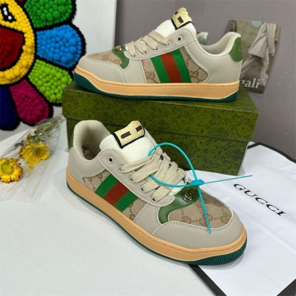 グッチスニーカー カジュアルシューズ メンズ レディース ブランド Gucci 運動靴 メンズ カジュアル ランニングシューズ 対応ローカットレースアップ軽量カジュアルスニーカー 230¬270cm