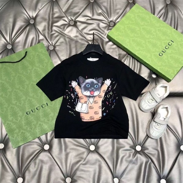 Gucci グッチハイブランド子供服 女の子 セットアップ 上下セット tシャツ スカート ジャージ 女の子 ダンス 普段着 通園 通学 夏 運動 ルームウェアー お出かけ 旅行 海辺90-160cm