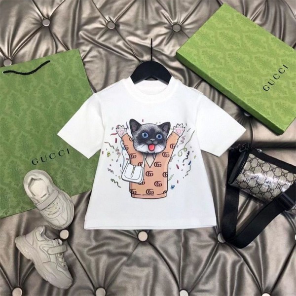 Gucci グッチハイブランド子供服 女の子 セットアップ 上下セット tシャツ スカート ジャージ 女の子 ダンス 普段着 通園 通学 夏 運動 ルームウェアー お出かけ 旅行 海辺90-160cm