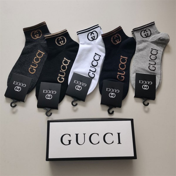 Gucci グッチハイブランド ソックス 綿製レディース向け 靴下 かわいいブランドミドルソックス 高品質浅口ソックス 女の子好き 韓国