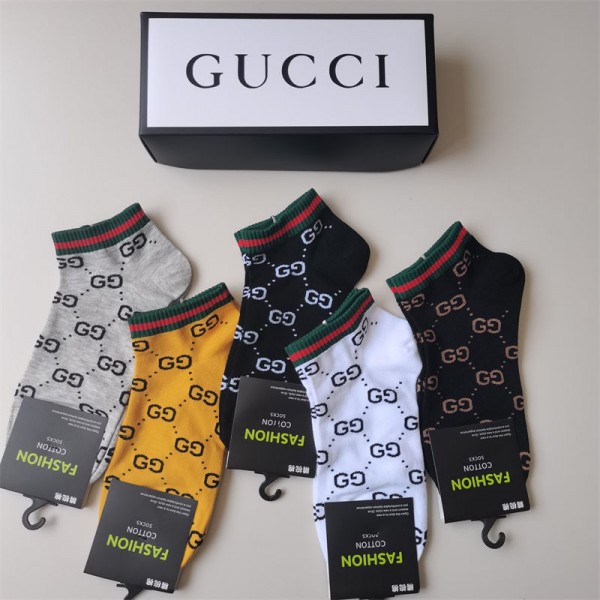 Gucci グッチハイブランド ソックス 綿製ブランドミドルソックス 高品質浅口ソックス 女の子好き 韓国上質な コットン ソックス くつした
