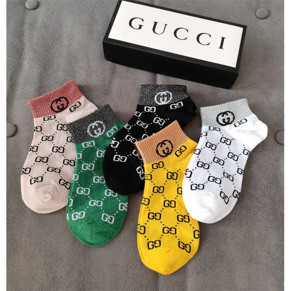 Gucci グッチハイブランド ソックス 綿製レディース向け 靴下 かわいいブランド ストッキング 大人気ブランドミドルソックス 高品質