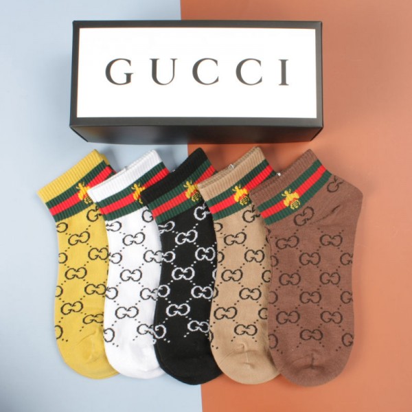 Gucci グッチハイブランド ソックス 綿製ブランド ストッキング 大人気上質な コットン ソックス くつしたブランドソックス 男女兼用 ファッション