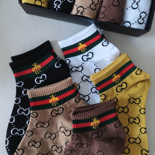 Gucci グッチハイブランド ソックス 綿製ブランド ストッキング 大人気上質な コットン ソックス くつしたブランドソックス 男女兼用 ファッション