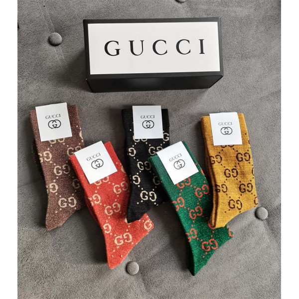 Gucci グッチブランド ストッキング 大人気コットン 靴下 メンズ 通気性ブランドミドルソックス 高品質浅口ソックス 女の子好き 韓国