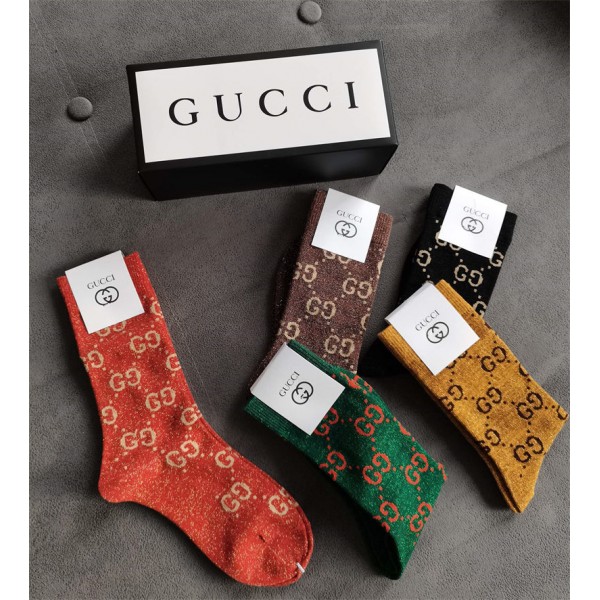 Gucci グッチブランド ストッキング 大人気コットン 靴下 メンズ 通気性ブランドミドルソックス 高品質浅口ソックス 女の子好き 韓国