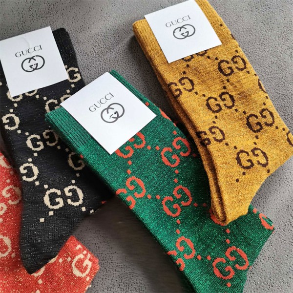 Gucci グッチブランド ストッキング 大人気コットン 靴下 メンズ 通気性ブランドミドルソックス 高品質浅口ソックス 女の子好き 韓国