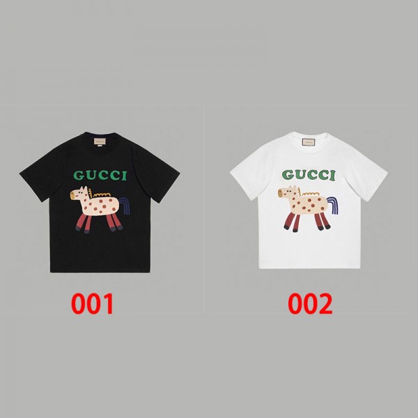 Gucci グッチtシャツハイブランド夏ブランドtシャツ高品質韓国 パチモン tシャツ上着 M - 3XL ユニセック ブランド