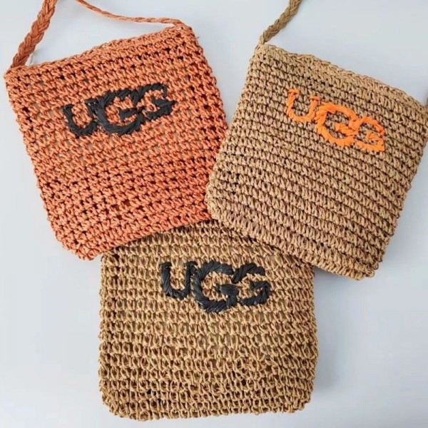 アグ UGG ハイブランド編みバッグ ショルダー ポーチ ミニバッグ 手編み レディース メッシュ バッグ カゴ スマホ 巾着 ミニ 旅行 ビーチ かわいい