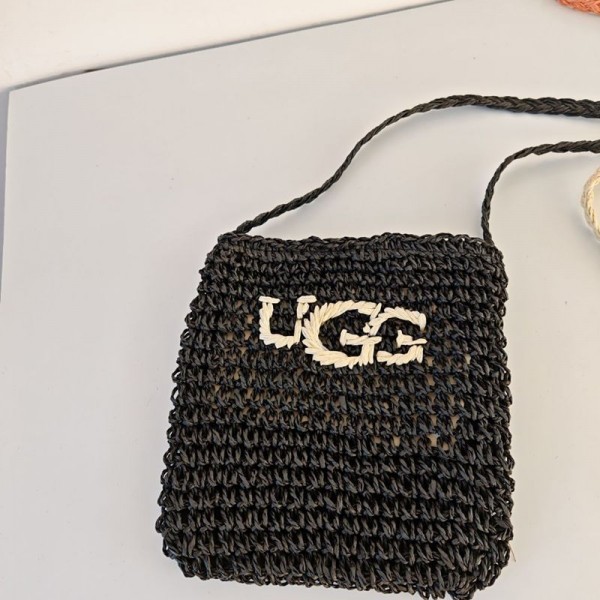 アグ UGG ハイブランド編みバッグ ショルダー ポーチ ミニバッグ 手編み レディース メッシュ バッグ カゴ スマホ 巾着 ミニ 旅行 ビーチ かわいい